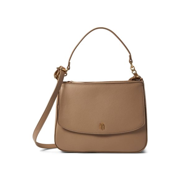 Yvette Ii Top-Handle Flap Satchel Saffiano Pvc Sherwood Tan One Size c: